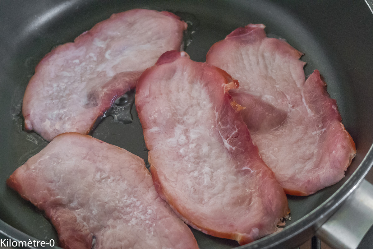 Photo de recette de bacon de Kilomètre-0, blog de cuisine réalisée à partir de produits locaux et issus de circuits courts
