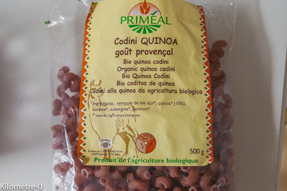 Photo de recette de pâtes bio de Kilomètre-0, blog de cuisine réalisée à partir de produits locaux et issus de circuits courts