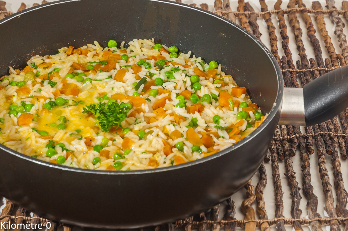 Photo de recette italienne, frittata, riz, de Kilomètre-0, blog de cuisine réalisée à partir de produits locaux et issus de circuits courts