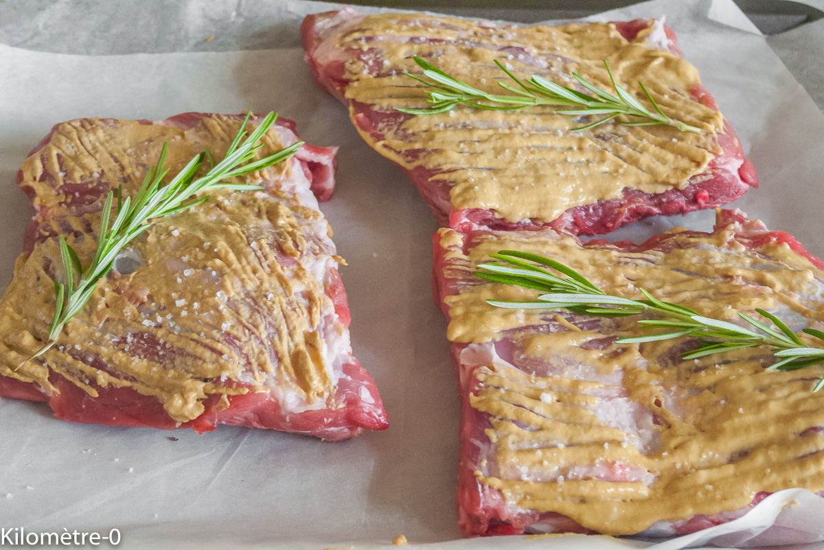 Photo de recette de travers de porc, spare ribs, Kilomètre-0, blog de cuisine réalisée à partir de produits locaux et issus de circuits courts
