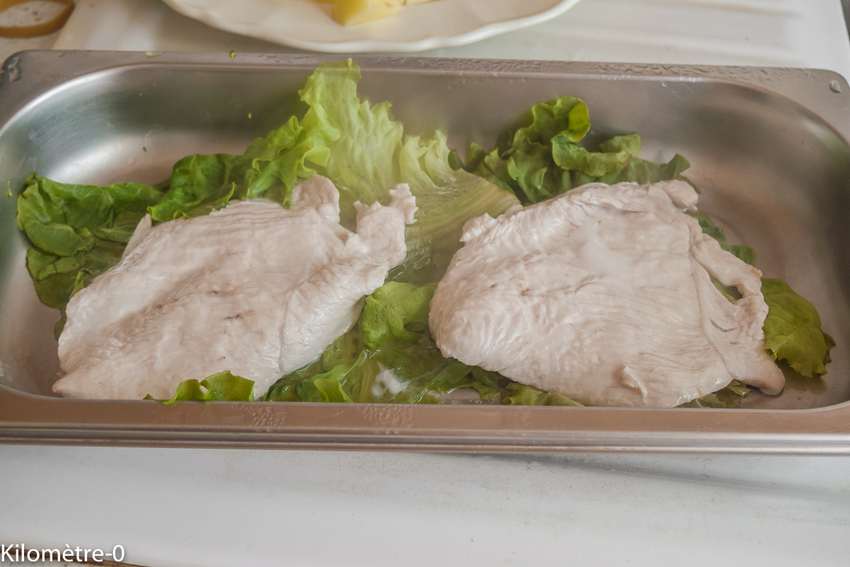 Photo de recette de dinde, volaille, four vapeur de Kilomètre-0, blog de cuisine réalisée à partir de produits locaux et issus de circuits courts