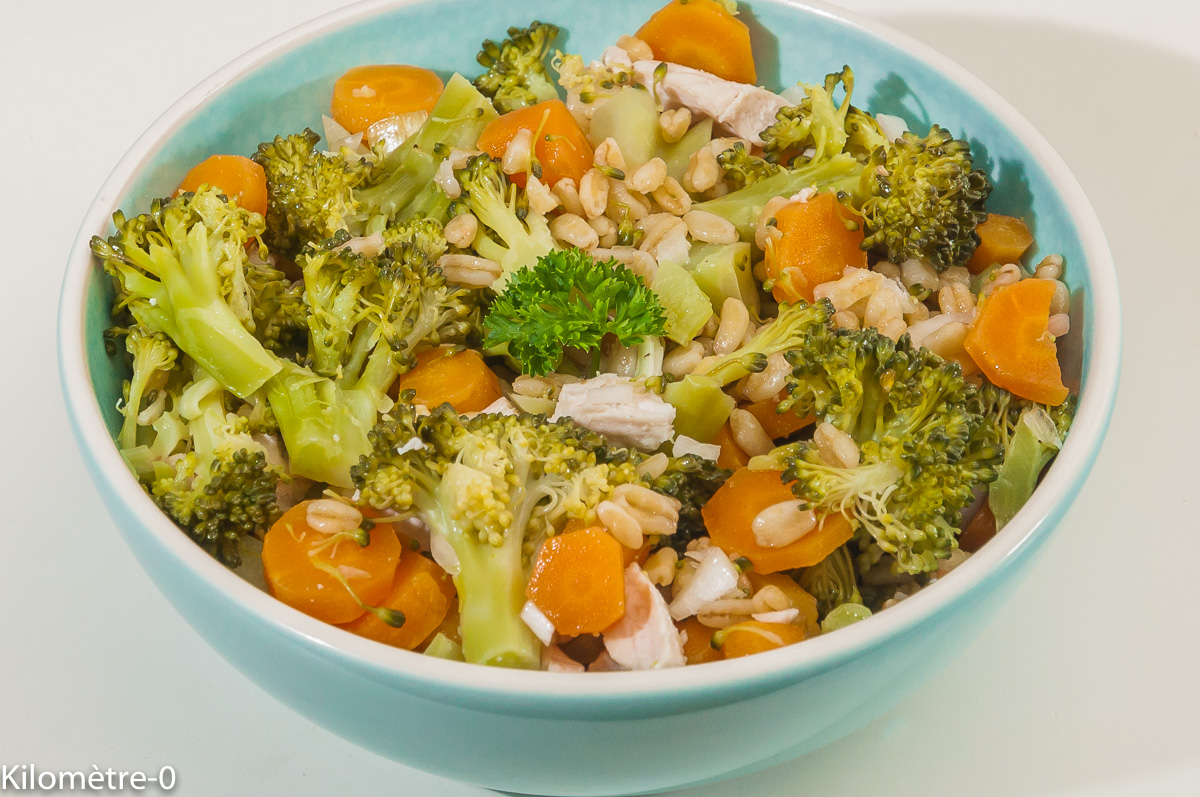 Photo de recette de salade composée complète, four vapeur, facile, de Kilomètre-0, blog de cuisine réalisée à partir de produits locaux et issus de circuits courts
