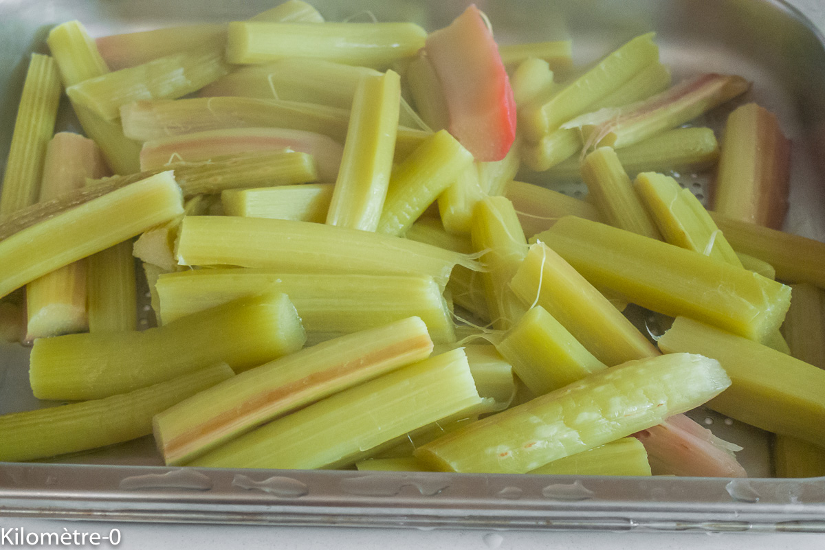 Photo de recette de rhubarbe, four vapeur, Kilomètre-0, blog de cuisine réalisée à partir de produits locaux et issus de circuits courts