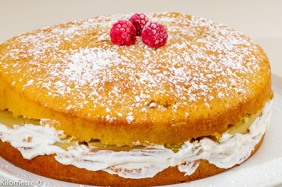 Photo de recette de dessert facile, rhubarbe, crème, ricotta, de Kilomètre-0, blog de cuisine réalisée à partir de produits locaux et issus de circuits courts