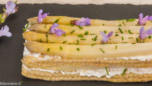 Photo de recette de feuilleté d'asperges, ricotta, entrée, printanière, facile Kilomètre-0, blog de cuisine réalisée à partir de produits locaux et issus de circuits courts