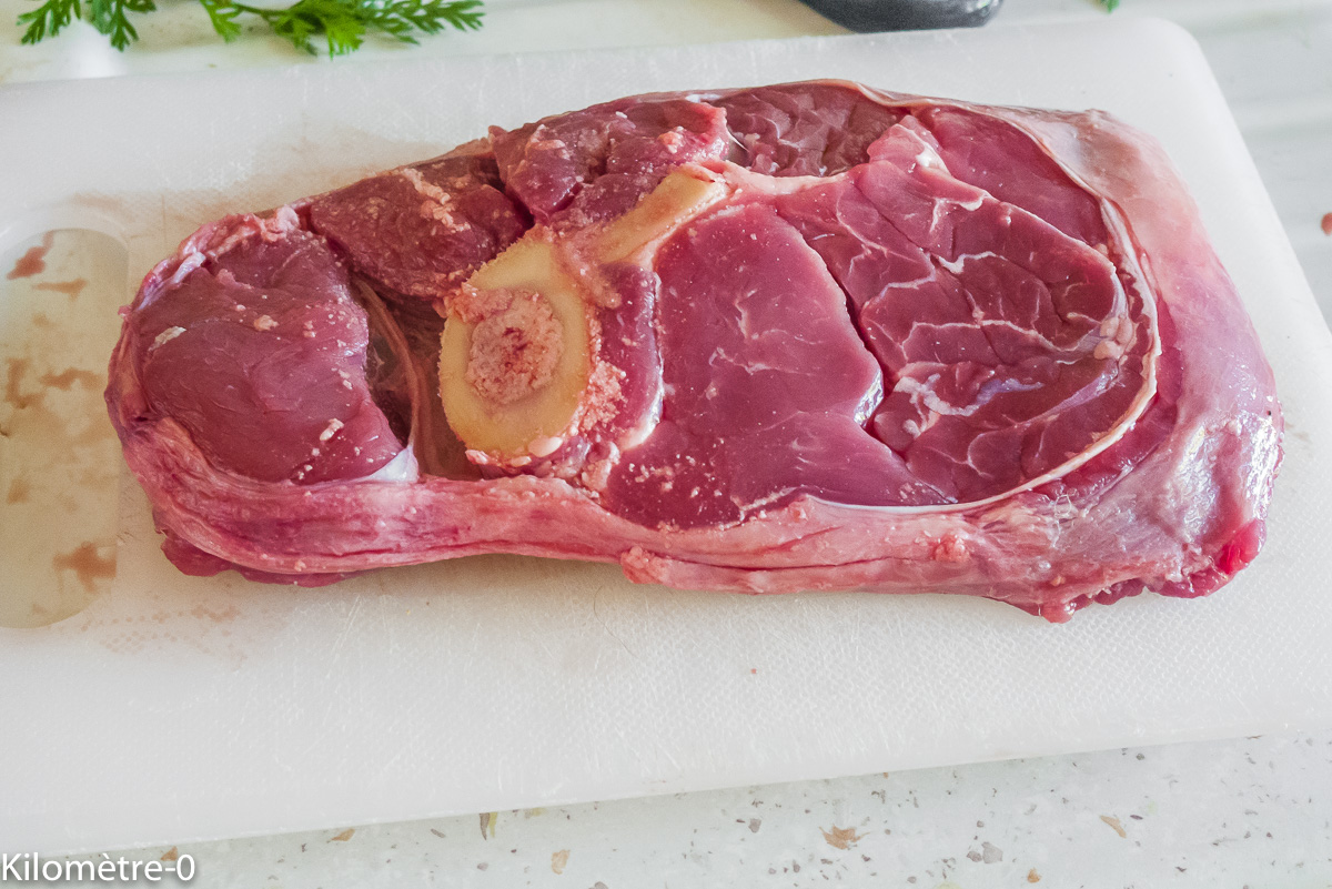 Photo de recette de viande pour osso bucco, jarret de veau, osso bucco de Kilomètre-0, blog de cuisine réalisée à partir de produits locaux et issus de circuits courts