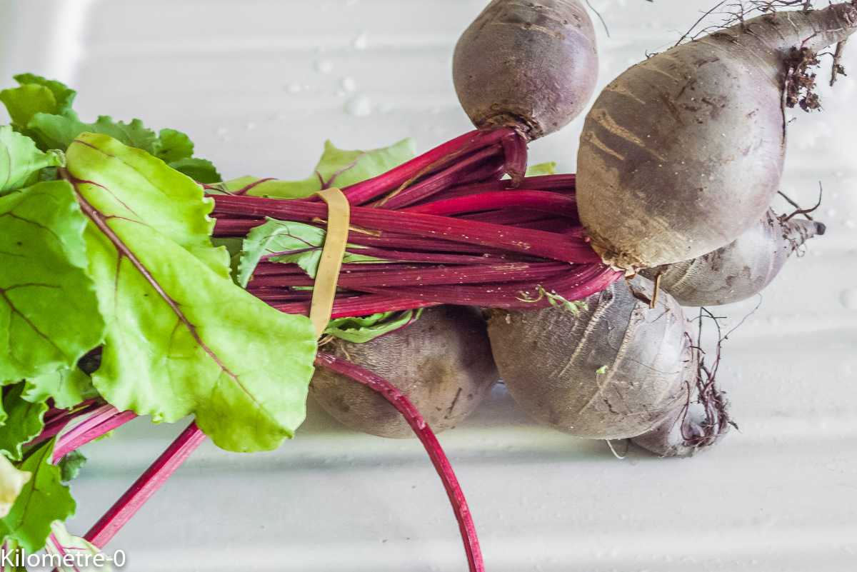 Photo de recette de betterave, bio de Kilomètre-0, blog de cuisine réalisée à partir de produits locaux et issus de circuits courts