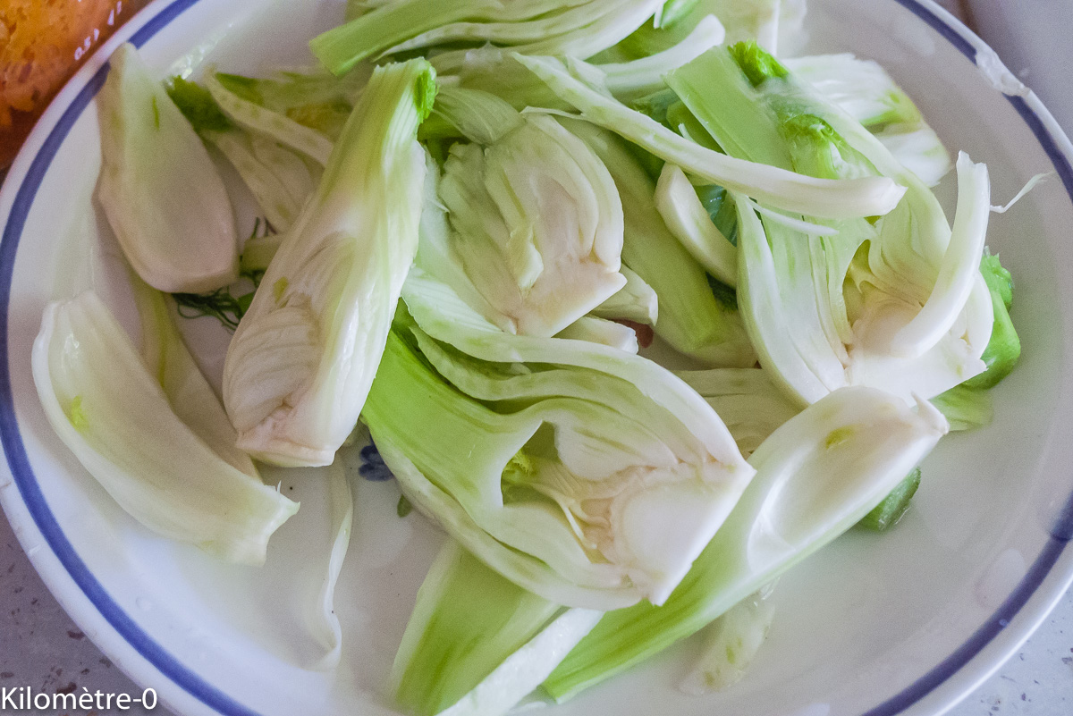 Photo de recette de fenouil bio de Kilomètre-0, blog de cuisine réalisée à partir de produits locaux et issus de circuits courts
