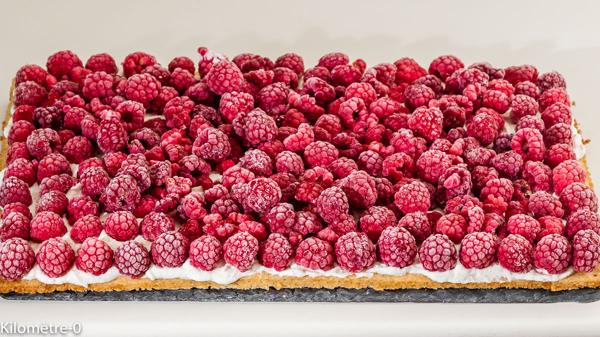 Photo de recette de framboises de Kilomètre-0, blog de cuisine réalisée à partir de produits locaux et issus de circuits courts