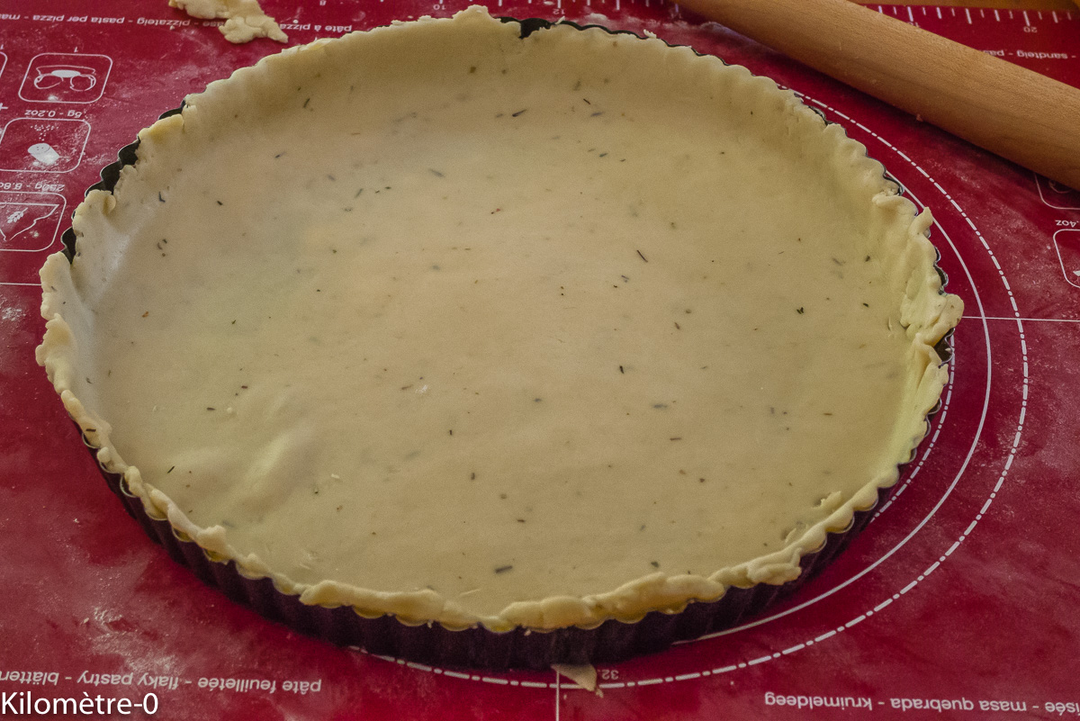 Photo de recette de pâte brisée facile de Kilomètre-0, blog de cuisine réalisée à partir de produits locaux et issus de circuits courts