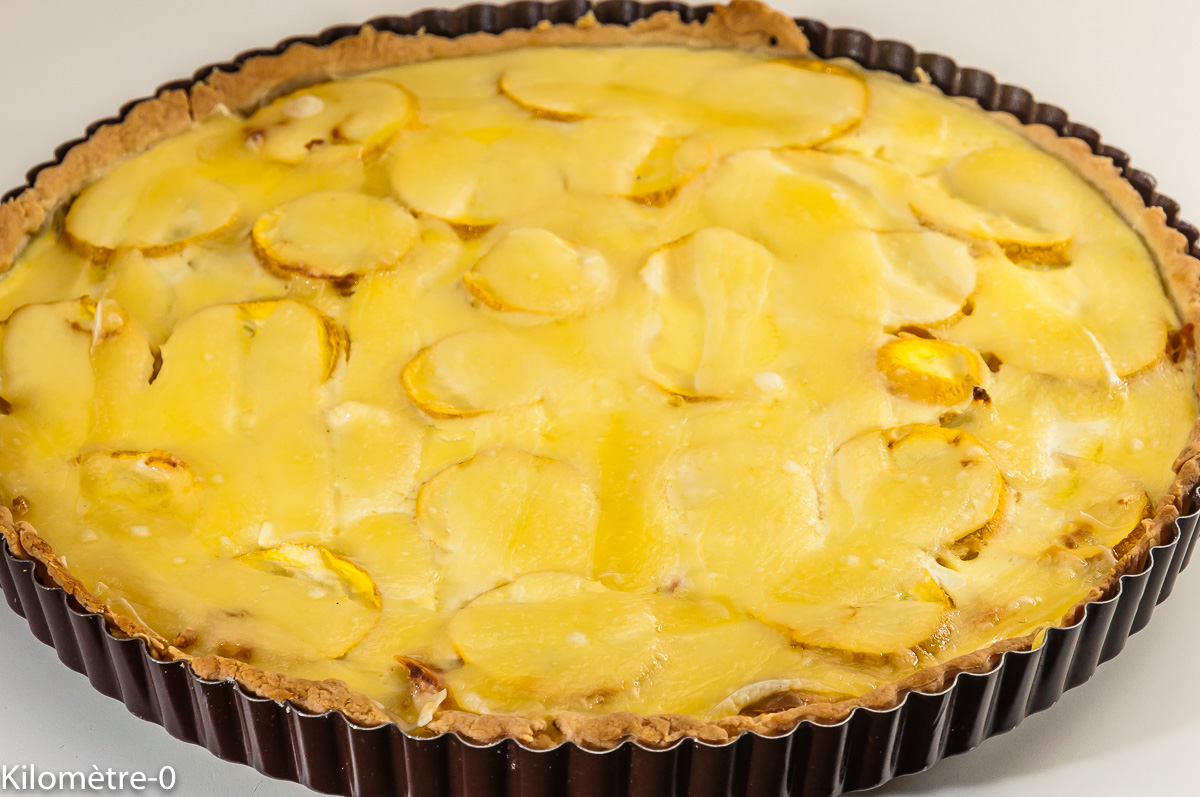 Photo de recette de tarte salée, facile, quiche, courgettes, fenouil, saumon Kilomètre-0, blog de cuisine réalisée à partir de produits locaux et issus de circuits courts