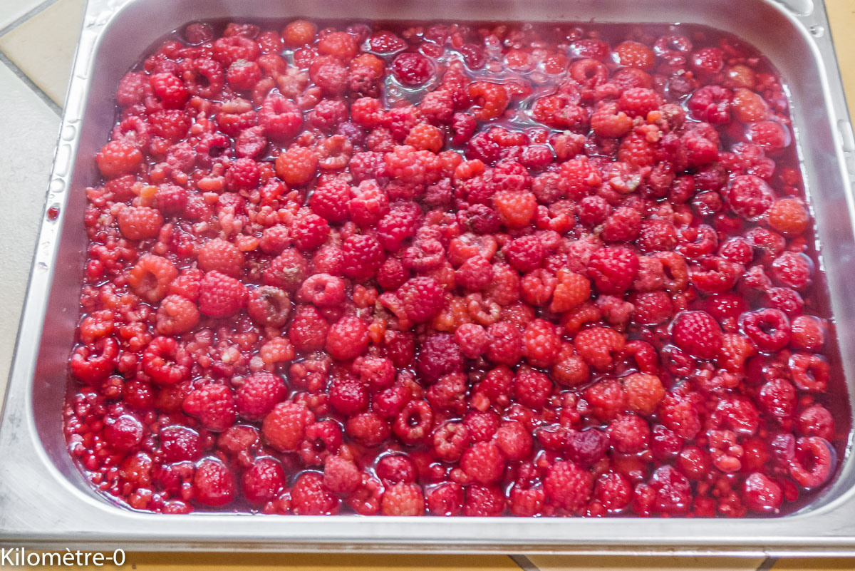 Photo de recette de fruits rouges, framboises, four vapeur de Kilomètre-0, blog de cuisine réalisée à partir de produits locaux et issus de circuits courts