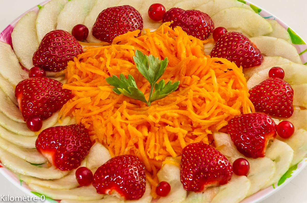 Photo de recette de salade légère, estivale, Kilomètre-0, blog de cuisine réalisée à partir de produits locaux et issus de circuits courts