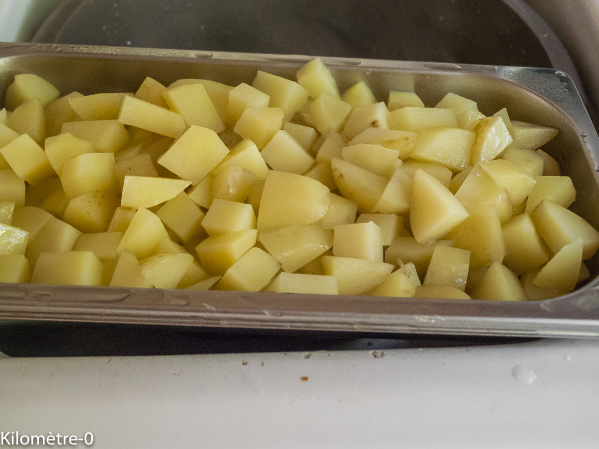 Photo de recette de salade de pomme de terre, four vapeur de Kilomètre-0, blog de cuisine réalisée à partir de produits locaux et issus de circuits courts