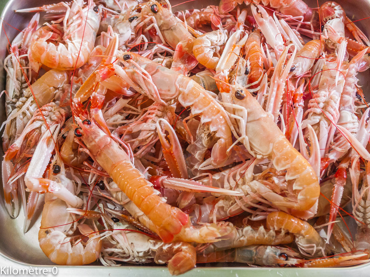 Photo de recette de langoustines, four vapeur, facile, rapide, cuites maison de Kilomètre-0, blog de cuisine réalisée à partir de produits locaux et issus de circuits courts