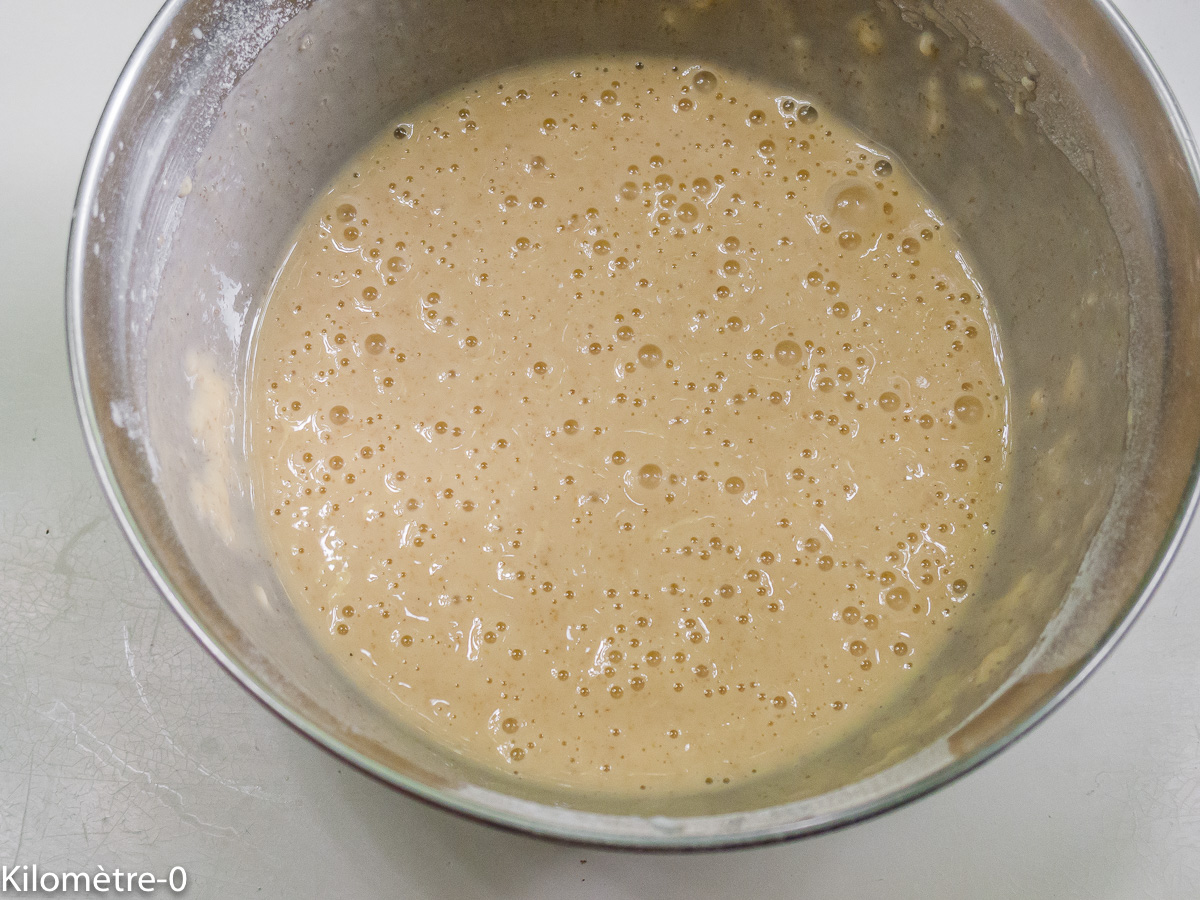 Photo de recette de pâte à pancake facile, bio de Kilomètre-0, blog de cuisine réalisée à partir de produits locaux et issus de circuits courts