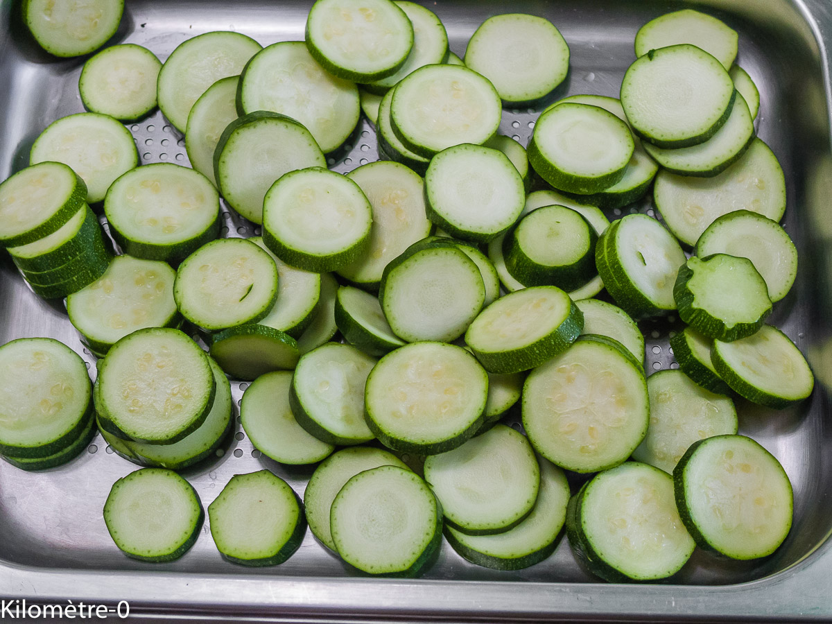 Photo de recette de courgettes, four vapeur de Kilomètre-0, blog de cuisine réalisée à partir de produits locaux et issus de circuits courts