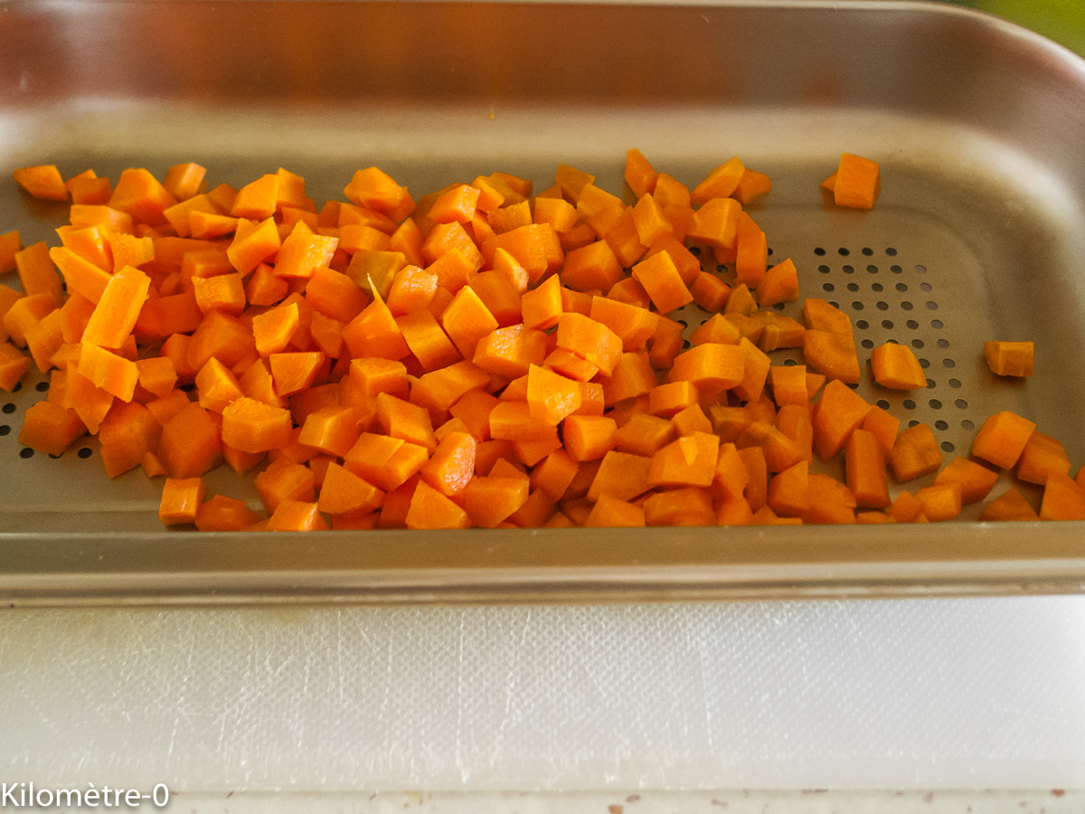 Photo de recette de carottes, four vapeur, Kilomètre-0, blog de cuisine réalisée à partir de produits locaux et issus de circuits courts