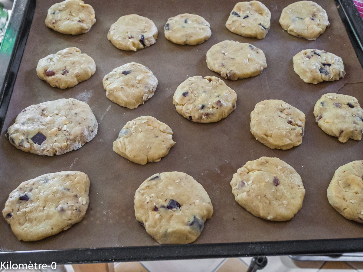 Photo de recette de cookies faciles de Kilomètre-0, blog de cuisine réalisée à partir de produits locaux et issus de circuits courts