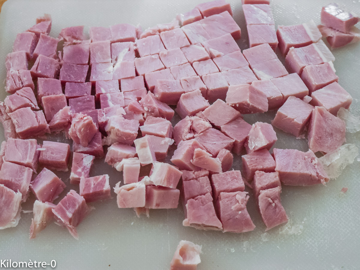Photo de recette de jambon blanc de Kilomètre-0, blog de cuisine réalisée à partir de produits locaux et issus de circuits courts
