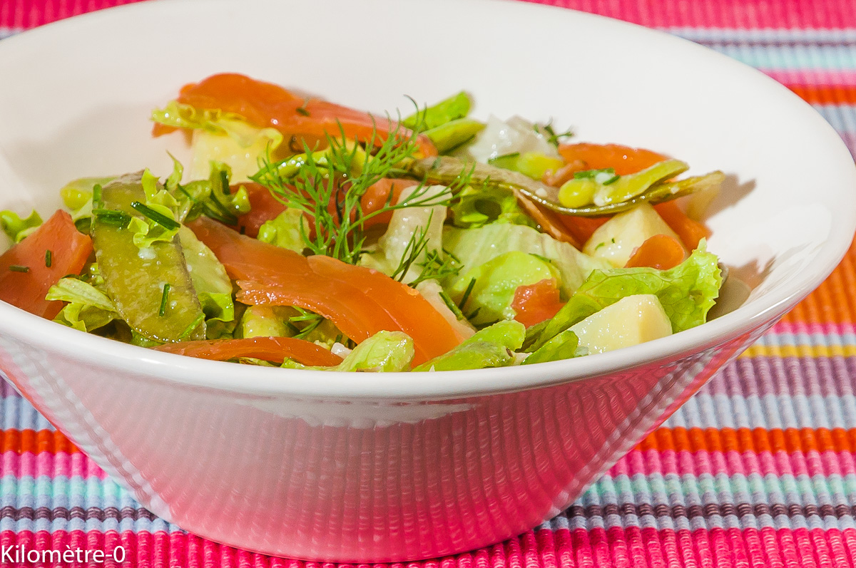 Salade De Pommes De Terre Aux Legumes Et Truite Fumee Kilometre 0