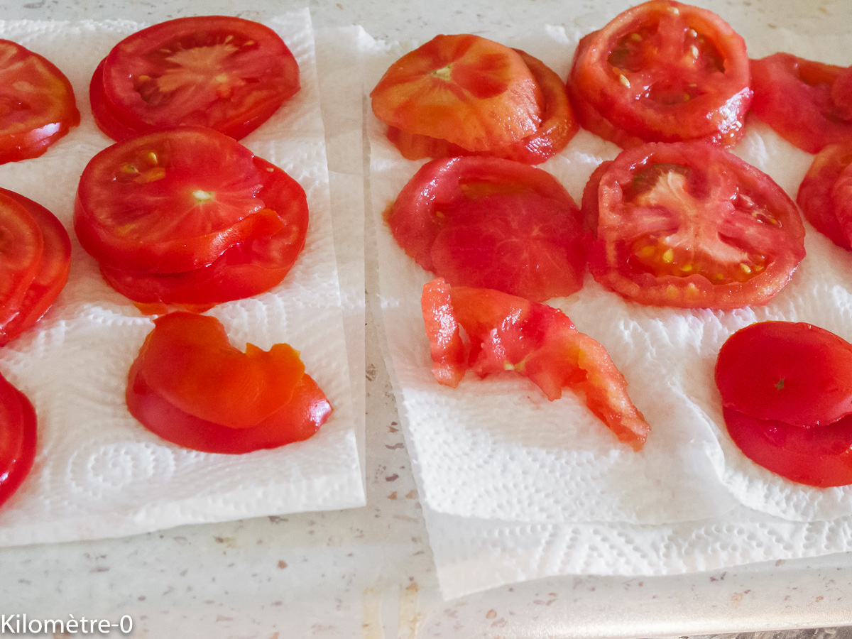 Photo de recette de tomates bio de Kilomètre-0, blog de cuisine réalisée à partir de produits locaux et issus de circuits courts