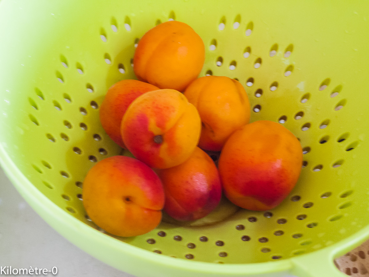 Photo de recette d'abricots de Kilomètre-0, blog de cuisine réalisée à partir de produits locaux et issus de circuits courts