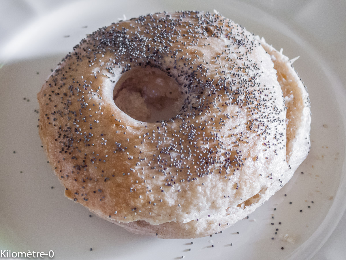 Photo de recette de bagel maison de Kilomètre-0, blog de cuisine réalisée à partir de produits locaux et issus de circuits courts