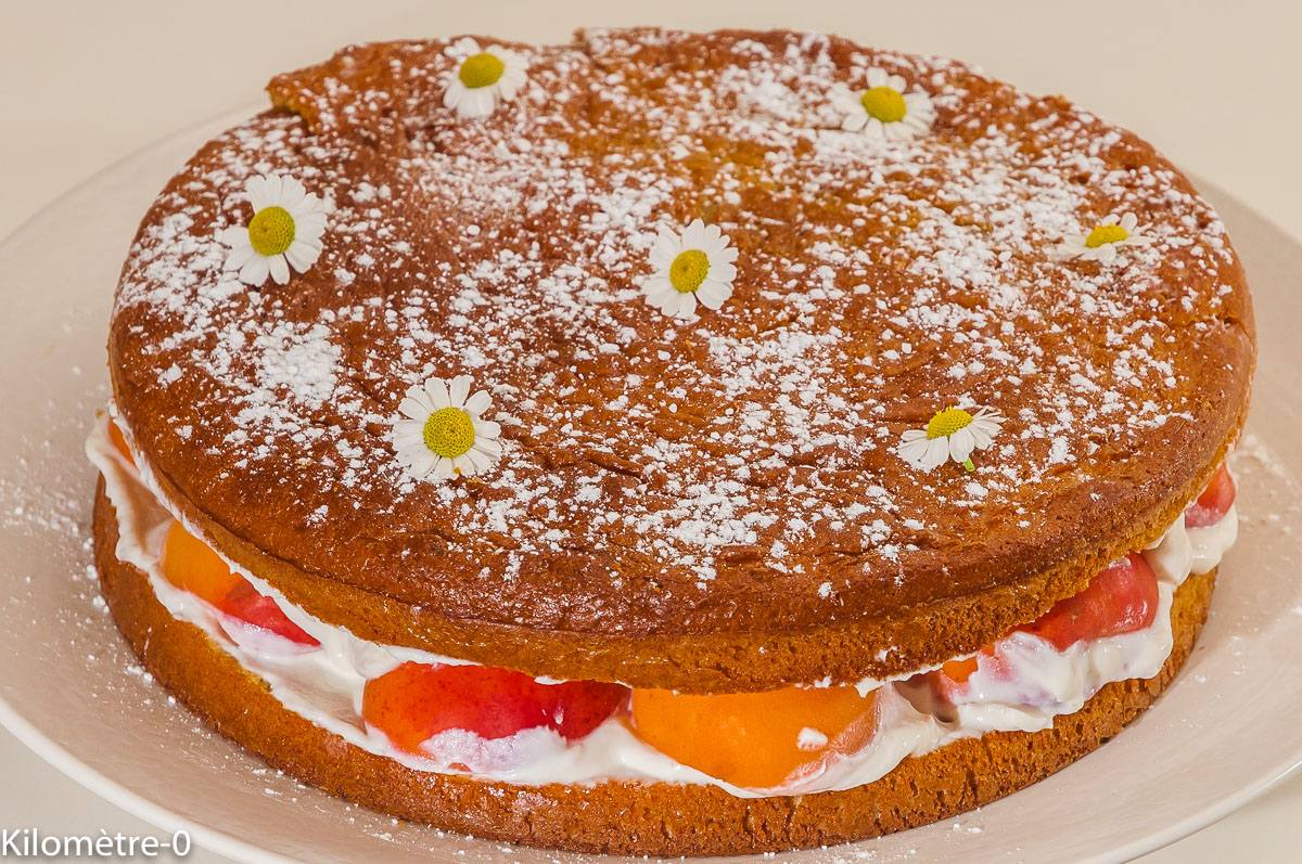 Photo de recette de gâteau , facile, été, fruits, abricots, léger, rapide, facile de Kilomètre-0, blog de cuisine réalisée à partir de produits locaux et issus de circuits courts