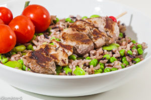Photo de recette de brochettes de porc facile, herbes de Provence, marinées de  Kilomètre-0, blog de cuisine réalisée à partir de produits locaux et issus de circuits courts