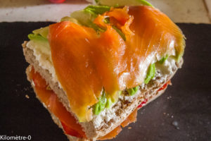 Photo de recette de sandwich de Kilomètre-0, blog de cuisine réalisée à partir de produits locaux et issus de circuits courts