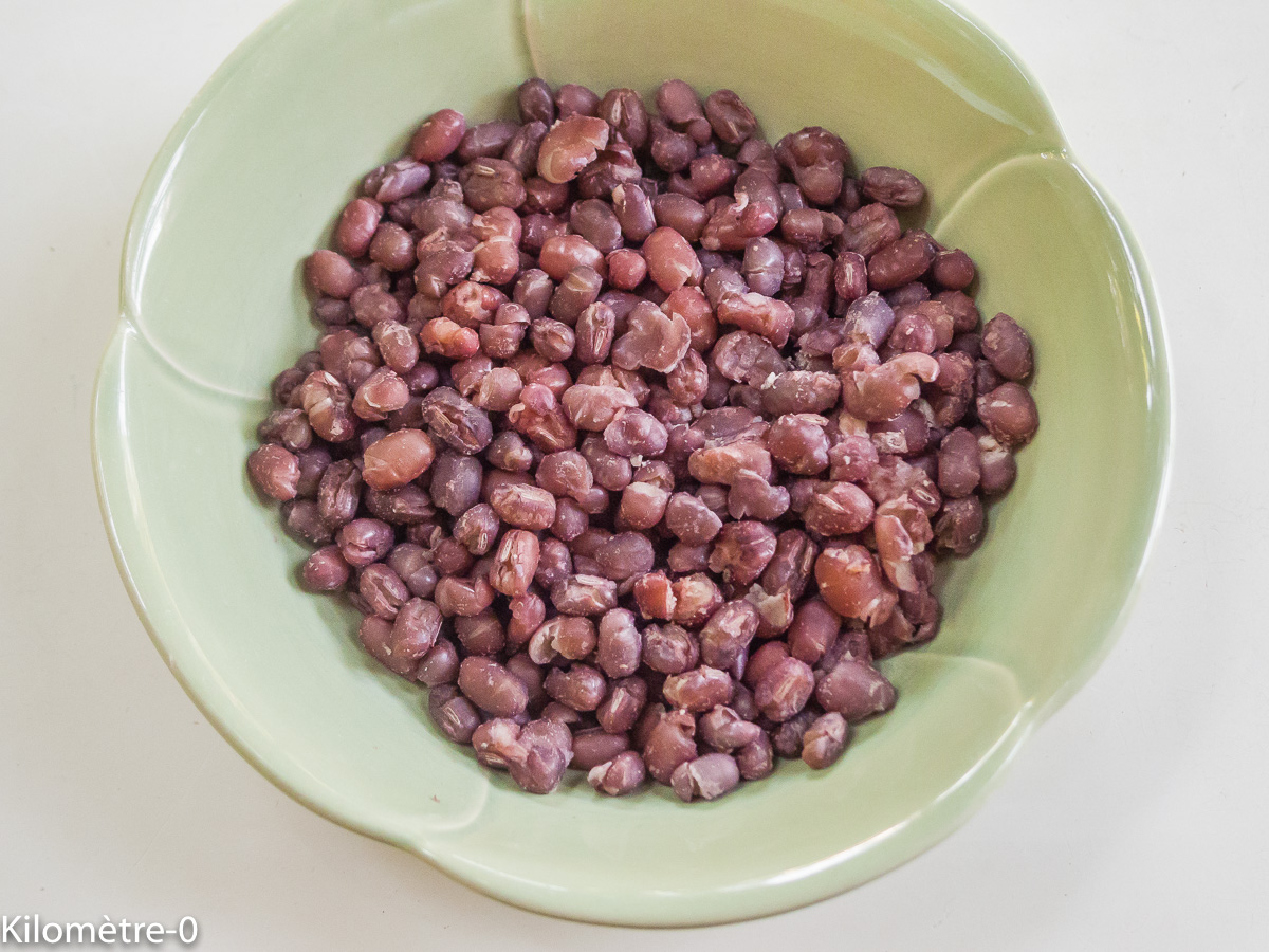 Photo de recette de haricots azuki de Kilomètre-0, blog de cuisine réalisée à partir de produits locaux et issus de circuits courts