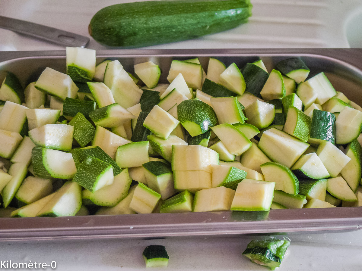 Photo de recette de courgettes, four vapeur de Kilomètre-0, blog de cuisine réalisée à partir de produits locaux et issus de circuits courts