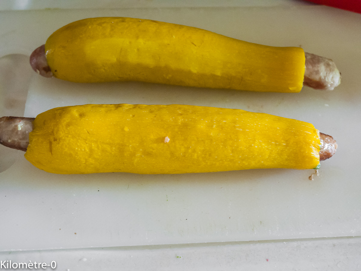 Photo de recette de hot dog de courgette de Kilomètre-0, blog de cuisine réalisée à partir de produits locaux et issus de circuits courts