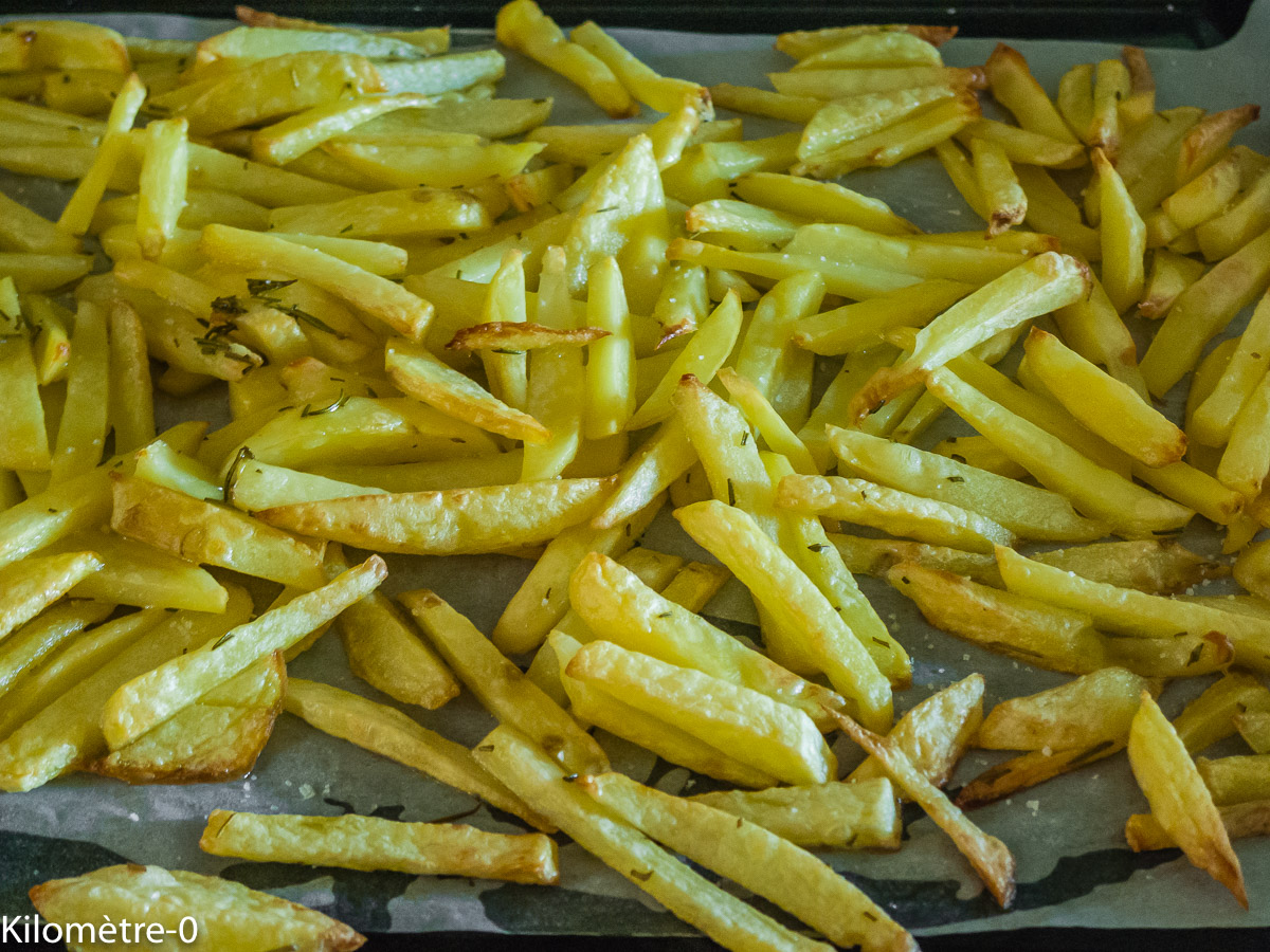 Photo de recette de frites légères, four, facile , rapide de Kilomètre-0, blog de cuisine réalisée à partir de produits locaux et issus de circuits courts