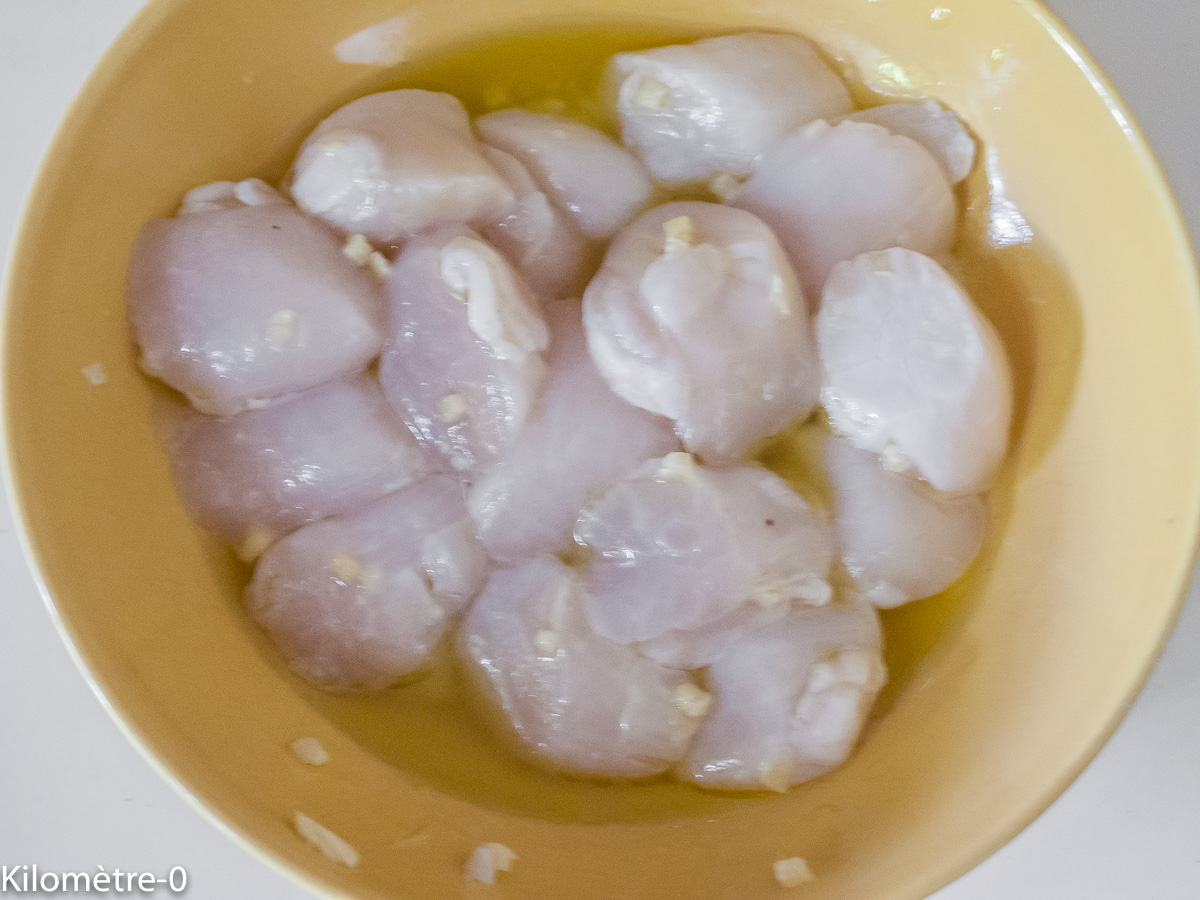 Photo de recette de saint jacques, marinées de Kilomètre-0, blog de cuisine réalisée à partir de produits locaux et issus de circuits courtssant