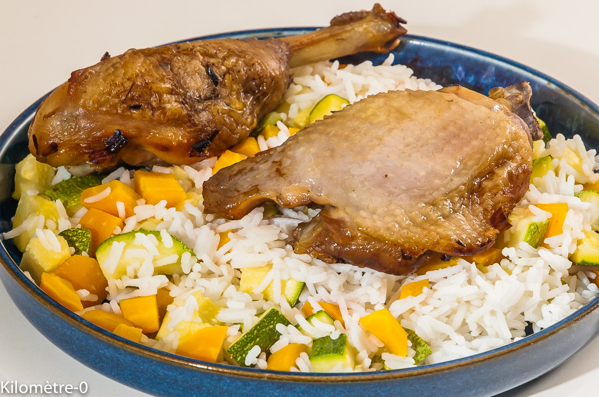 Photo de recette de poulet au riz facile de Kilomètre-0, blog de cuisine réalisée à partir de produits locaux et issus de circuits courts