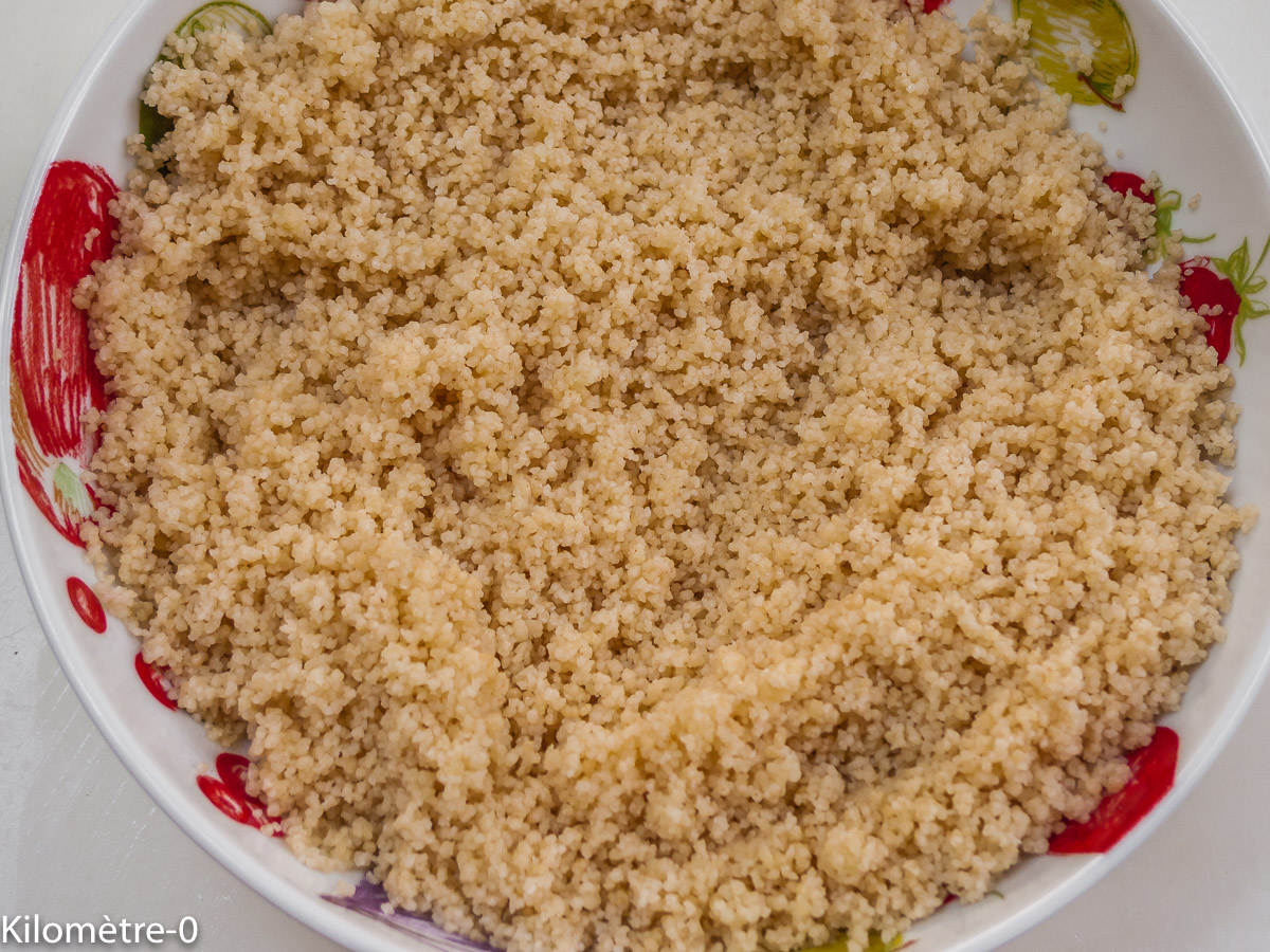 Photo de recette de semoule de Kilomètre-0, blog de cuisine réalisée à partir de produits locaux et issus de circuits courts
