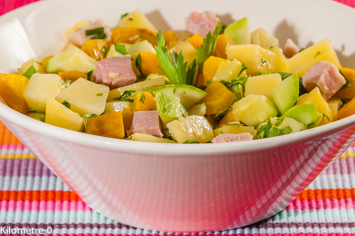 Salade De Jambon Blanc Aux Pommes De Terre Carottes Et Courgettes