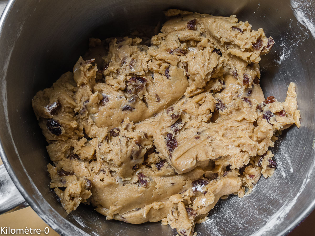 Photo de recette de pâte à cookies facile, rapide, bio de Kilomètre-0, blog de cuisine réalisée à partir de produits locaux et issus de circuits courts