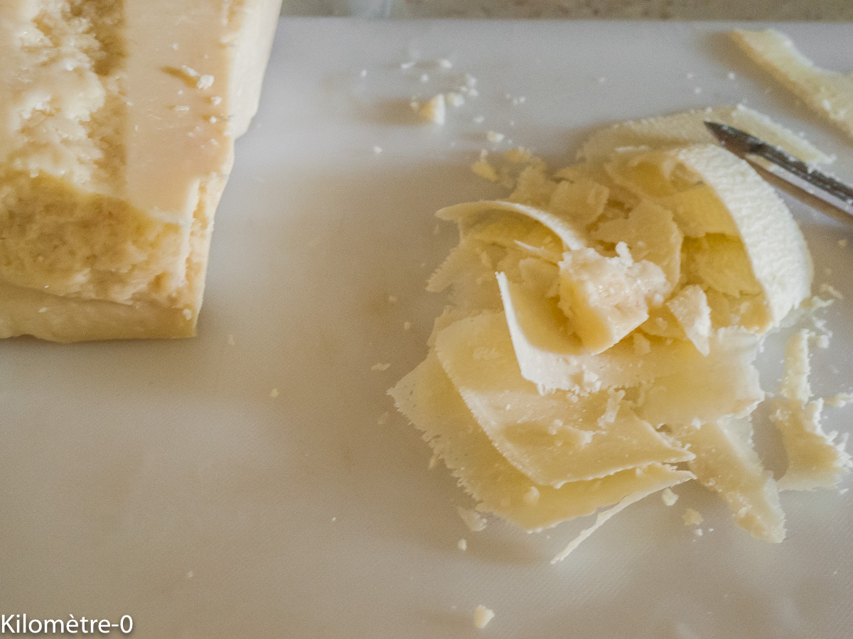 Photo de recette de grana padano de Kilomètre-0, blog de cuisine réalisée à partir de produits locaux et issus de circuits courts