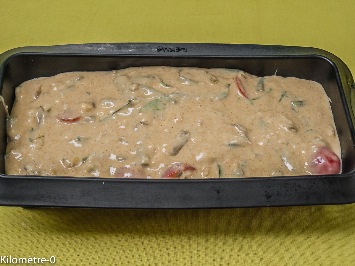 Photo de recette de cake salé de Kilomètre-0, blog de cuisine réalisée à partir de produits locaux et issus de circuits courts