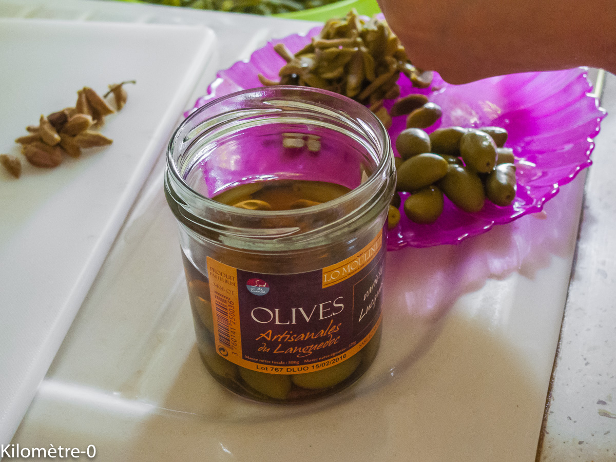Photo de recette d'olives de Kilomètre-0, blog de cuisine réalisée à partir de produits locaux et issus de circuits courts