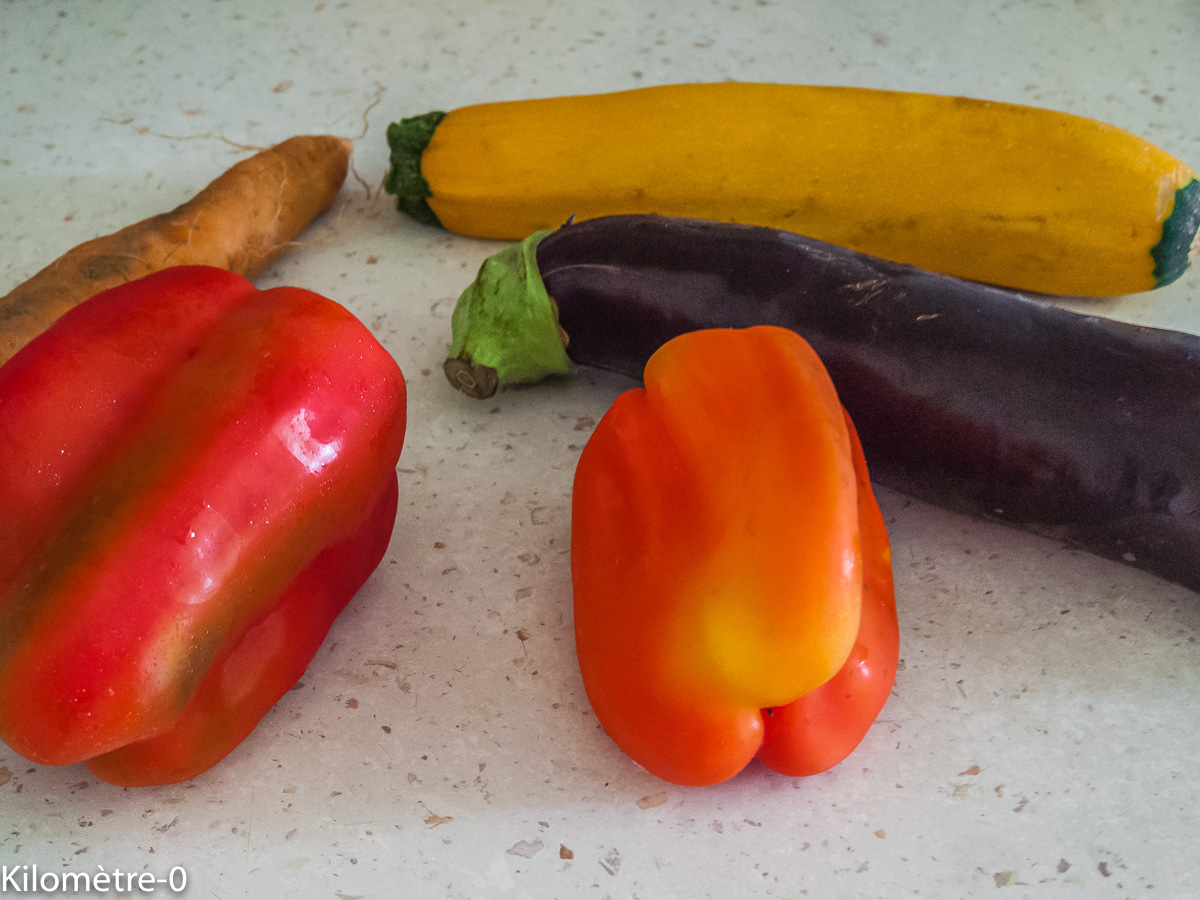 Photo de recette de légumes d'été, bio de Kilomètre-0, blog de cuisine réalisée à partir de produits locaux et issus de circuits courts