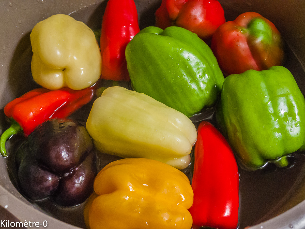Photo de recette de poivrons de Kilomètre-0, blog de cuisine réalisée à partir de produits locaux et issus de circuits courts