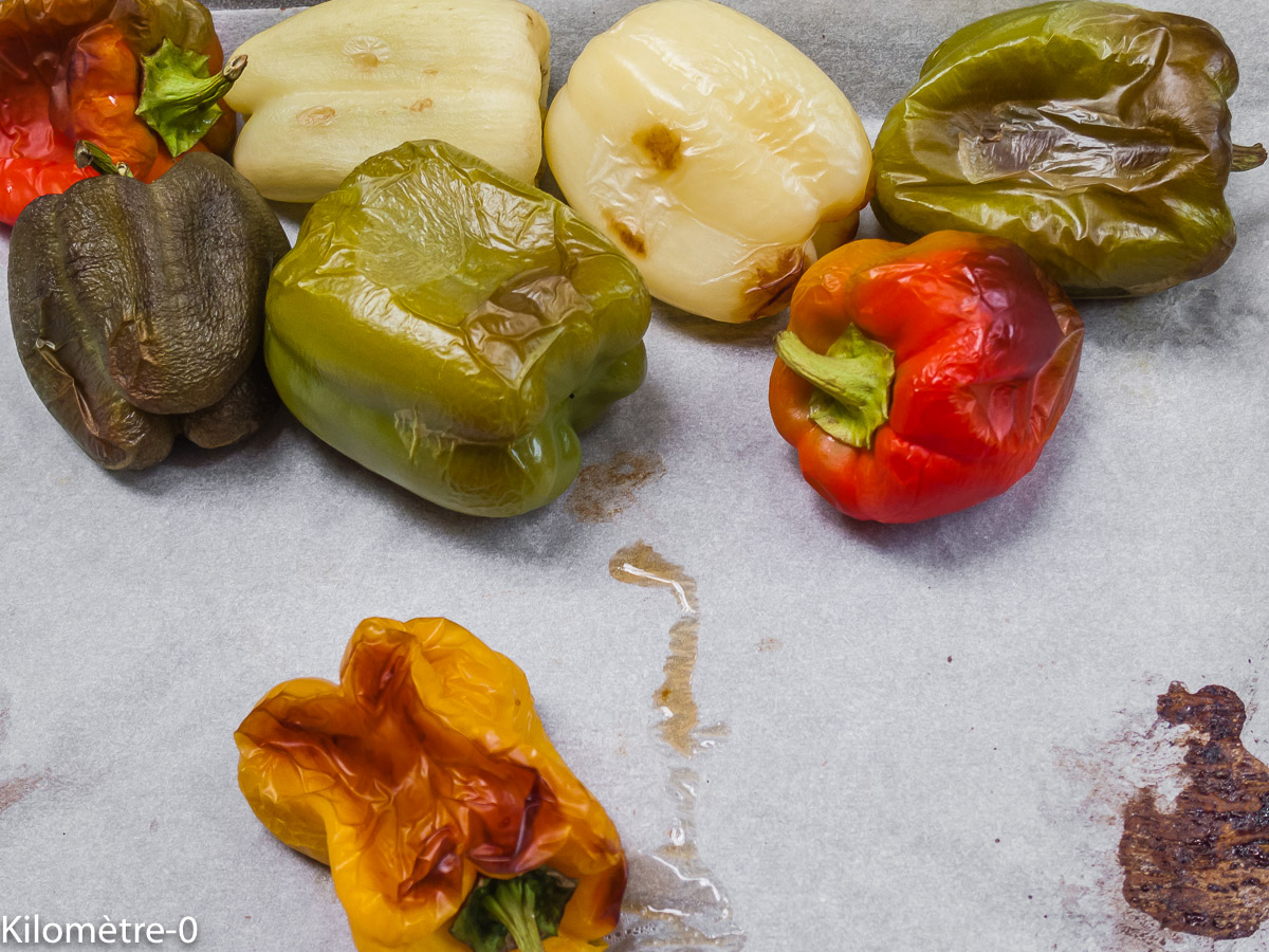 Photo de recette de poivrons bio de Kilomètre-0, blog de cuisine réalisée à partir de produits locaux et issus de circuits courts