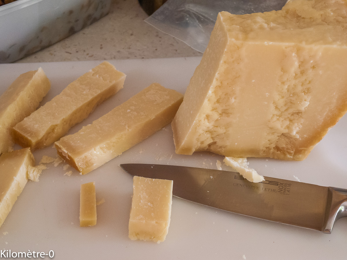 Photo de recette de grana padano de Kilomètre-0, blog de cuisine réalisée à partir de produits locaux et issus de circuits courts