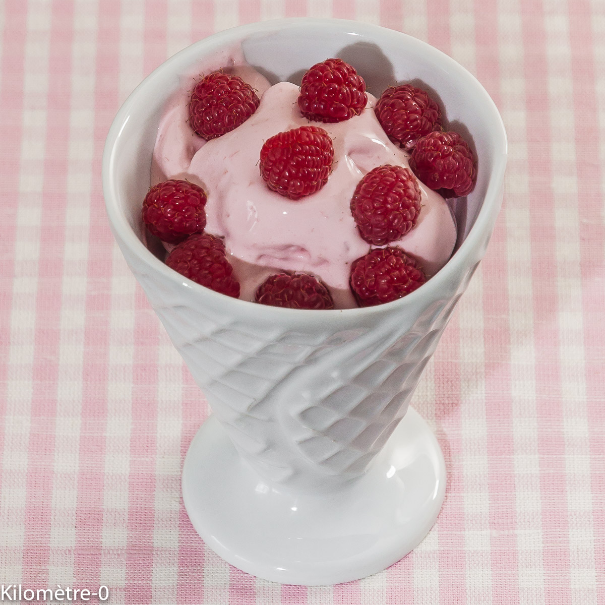 Photo de recette de glace maison légère aux fruits rouges de Kilomètre-0, blog de cuisine réalisée à partir de produits locaux et issus de circuits courts
