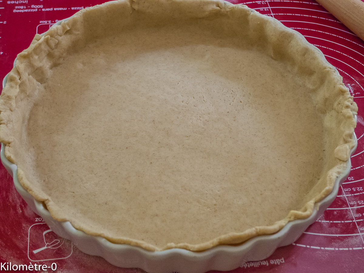 Photo de recette de pâte brisée, facile, légère de Kilomètre-0, blog de cuisine réalisée à partir de produits locaux et issus de circuits courts