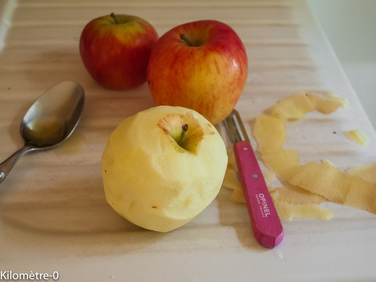 Photo de recette de pommes, bio de Kilomètre-0, blog de cuisine réalisée à partir de produits locaux et issus de circuits courts